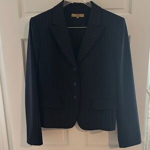 Navy Blue Pin Stripe Fully-lined Jacket, 14